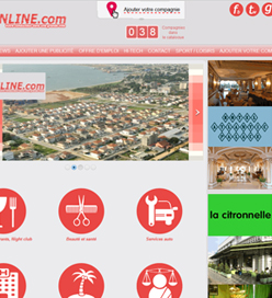 Дизайн городского портала. Порт-Нуар. Сайт сделан на французком языке.